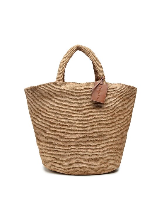 Manebi Дамска чанта Natural Raffia Summer Bag V 2.2 AD Кафяв за Жени цена