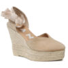 Manebi Еспадрили Heart-Shaped Wedge Espadrilles M 1.1 WH Бежов за Жени цена