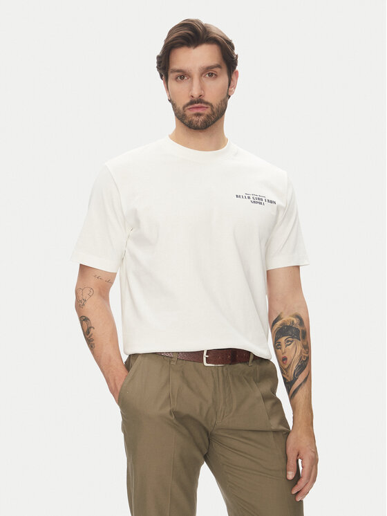 Marc O'Polo Denim Тишърт 500 0007 261 Екрю Oversize за Мъже цена