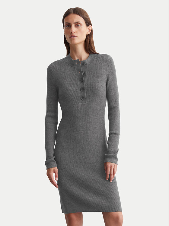 Marc O'Polo Плетена рокля 409 5086 67103 Сив Slim Fit за Жени цена