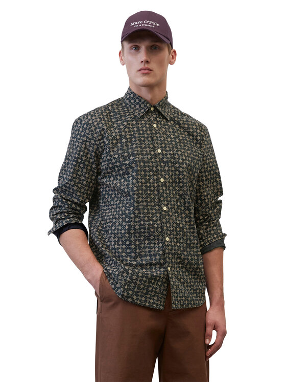Marc O'Polo Риза 322725042090 Тъмносин Regular Fit за Мъже цена