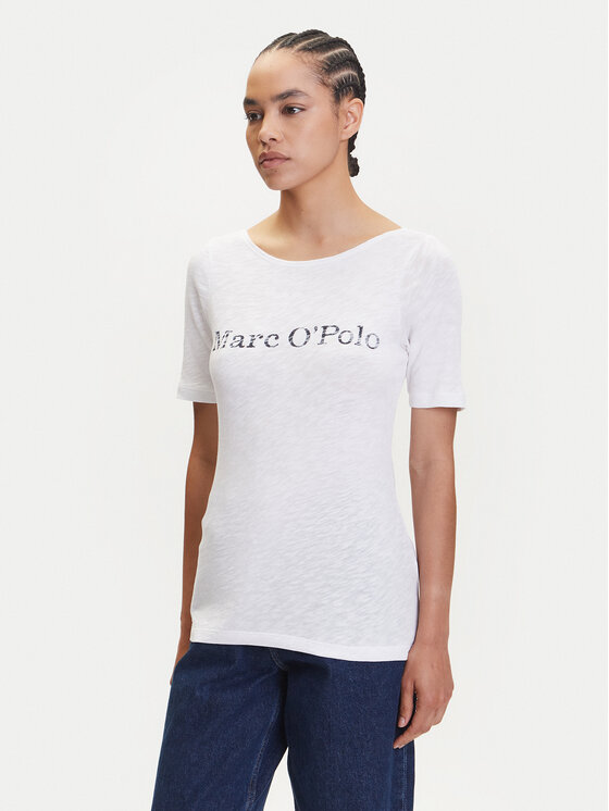Marc O'Polo Тишърт 504 2261 51231 Бял Regular Fit за Жени цена