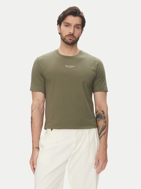 Marc O'Polo Тишърт 523 2012 51382 Зелен Regular Fit за Мъже цена