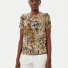 Marciano Guess Блуза Blusa tatjana ss printed Кафяв Comfort Fit за Жени цена