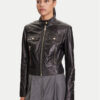 Marciano Guess Кожено яке 5YGL09 7345A Черен Regular Fit за Жени цена
