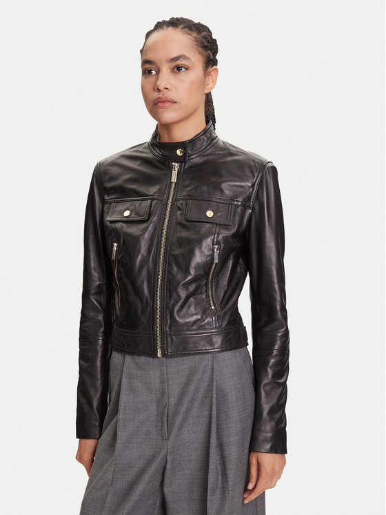 Marciano Guess Кожено яке 5YGL09 7345A Черен Regular Fit за Жени цена