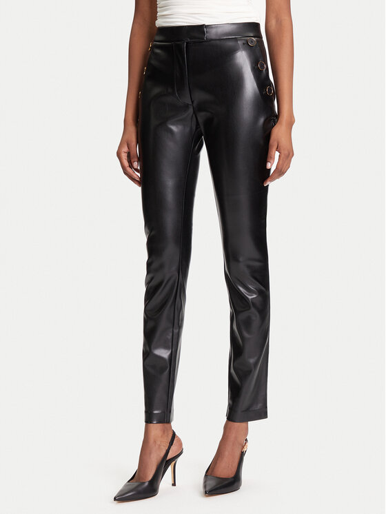 Marciano Guess Панталони от имитация на кожа 5YGB16 7363A Черен Slim Fit за Жени цена