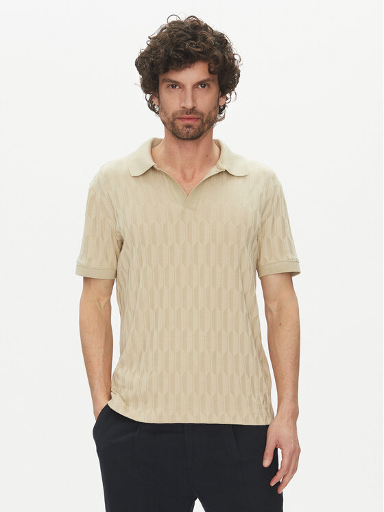 Marciano Guess Тениска с яка и копчета 5GHP03 6326A Бежов Regular Fit за Мъже цена