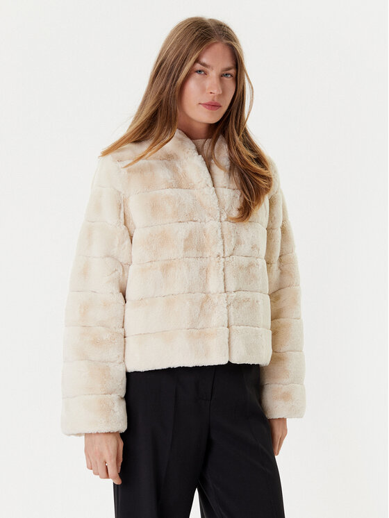 Marella Кожено палто Carpazi 2525456011 Екрю Regular Fit за Жени цена