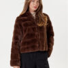 Marella Кожено палто Carpazi 2525456011 Кафяв Regular Fit за Жени цена