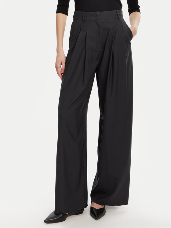 Marella Панталони тип палацо Ulzio 2523136095 Сив Wide Leg за Жени цена
