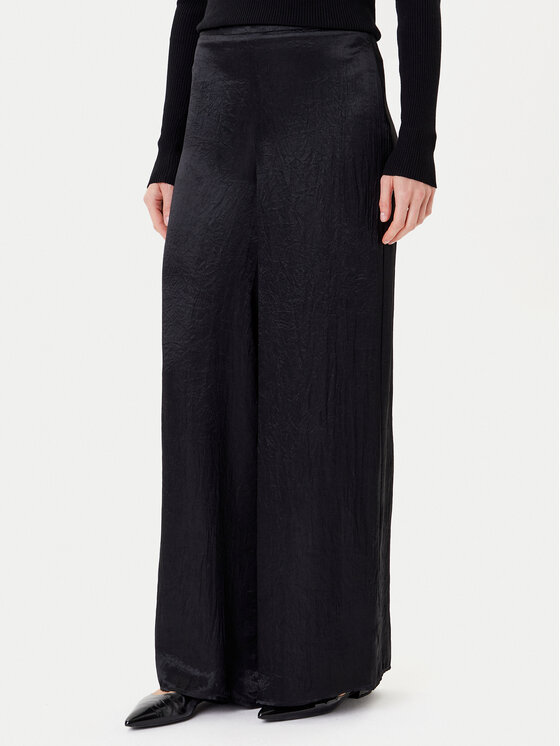 Marella Панталони тип палацо William 2525136051 Черен Wide Leg за Жени цена
