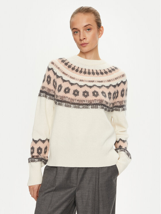 Marella Пуловер Dito 2423366182 Екрю Relaxed Fit за Жени цена