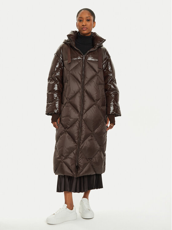 Marella Пухено яке Amianto 2423496025 Кафяв Regular Fit за Жени цена