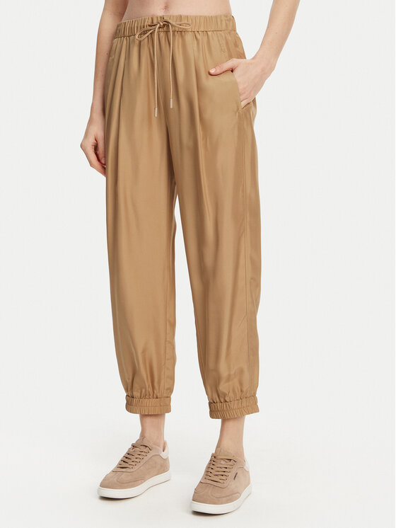 Marella Текстилни панталони Abetaia 2513131095 Бежов Relaxed Fit за Жени цена