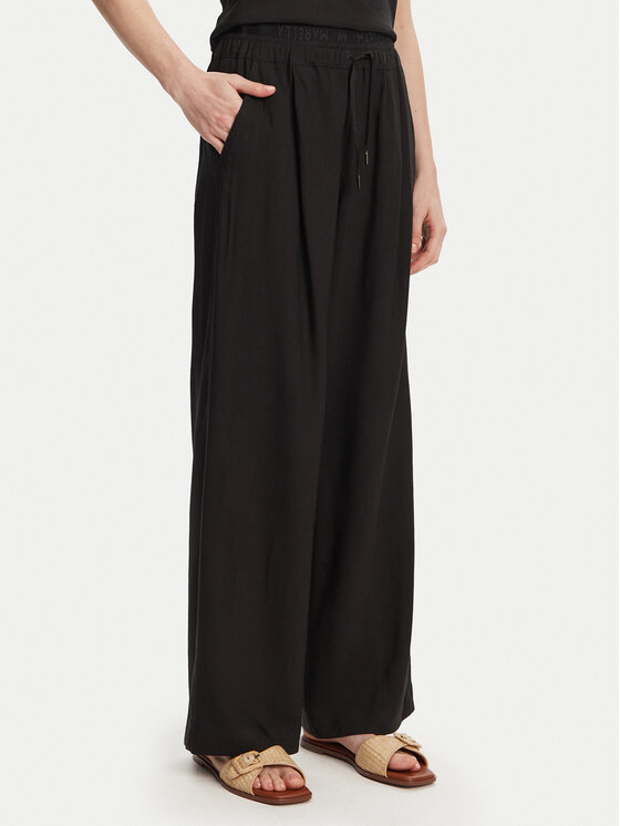 Marella Текстилни панталони Fred 2513131085 Черен Wide Leg за Жени цена