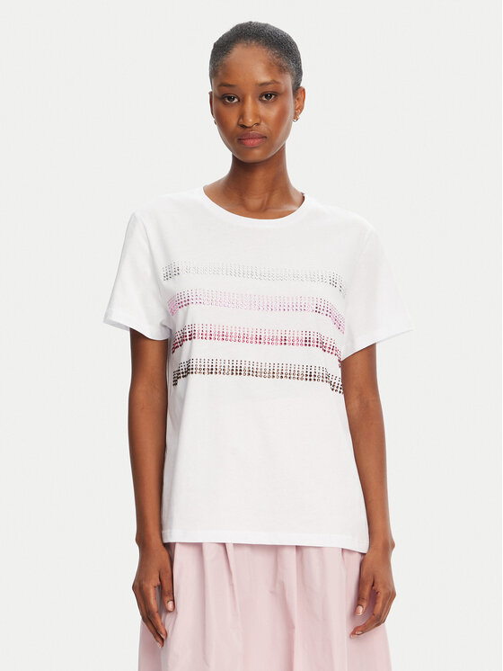Marella Тишърт Foglia 2515971042 Бял Regular Fit за Жени цена