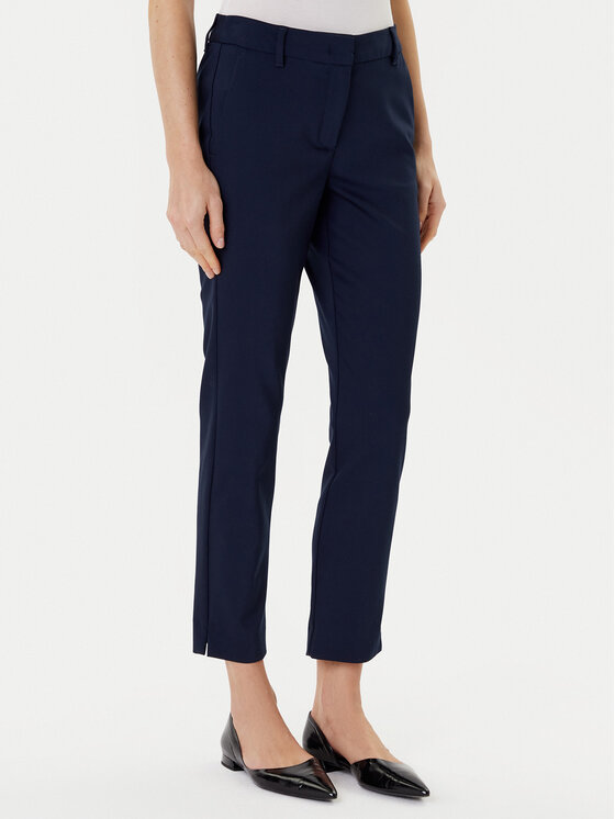 Marella Чино панталони Abb 2523136031 Тъмносин Slim Fit за Жени цена