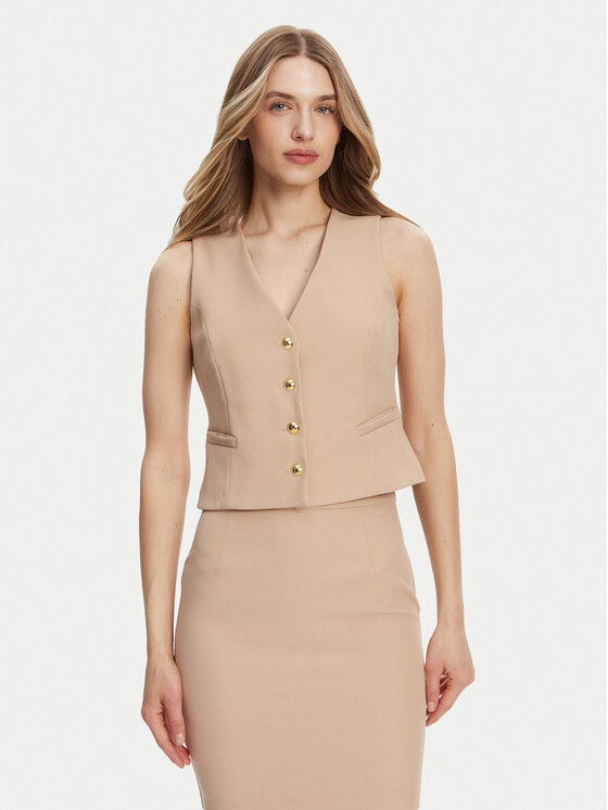 Maryley Елек 25EB128/43PG Бежов Regular Fit за Жени цена