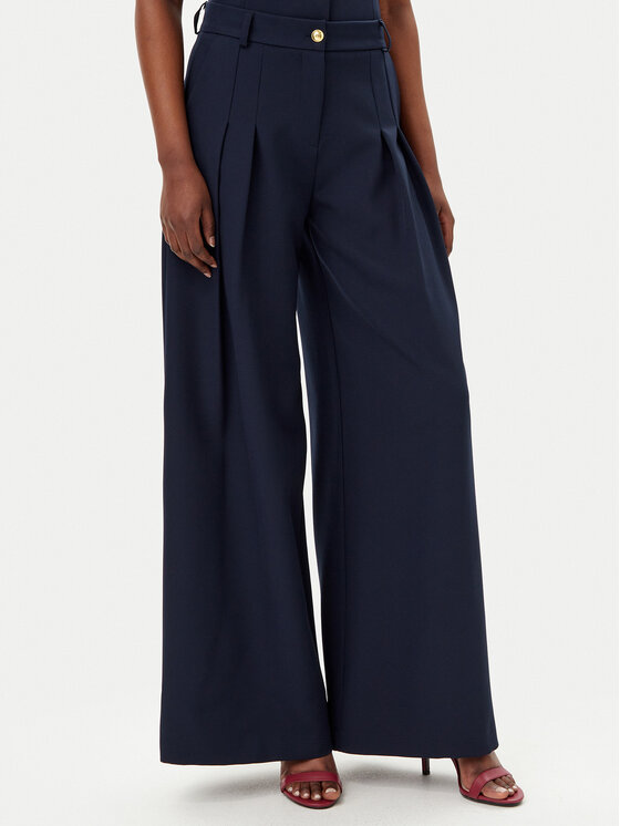 Maryley Текстилни панталони 25EB579/43BL Тъмносин Regular Fit за Жени цена