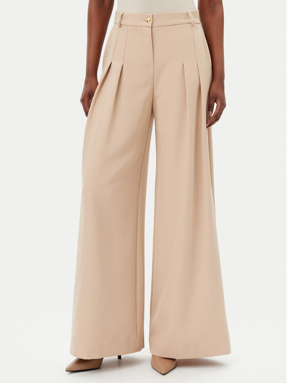 Maryley Текстилни панталони 25EB579/43PG Бежов Regular Fit за Жени цена