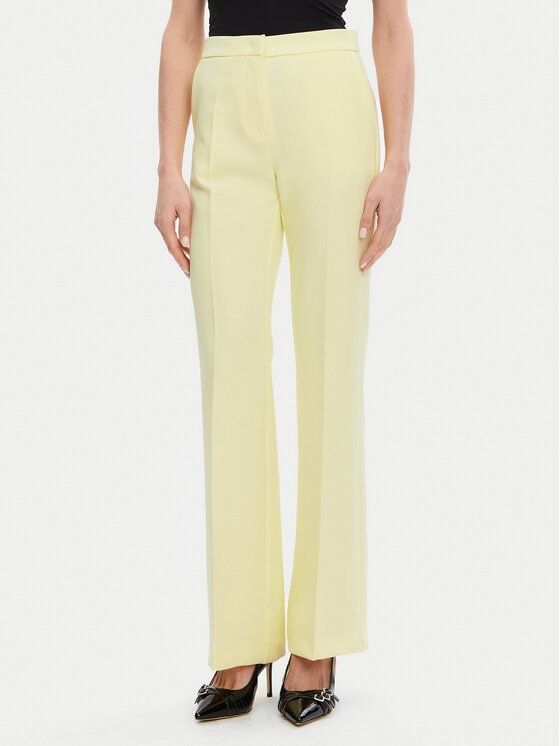 Maryley Текстилни панталони 25EB587/43LL Жълт Regular Fit за Жени цена