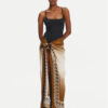 Max Mara Beachwear Бандана Ottico 2516541019 Кафяв за Жени цена