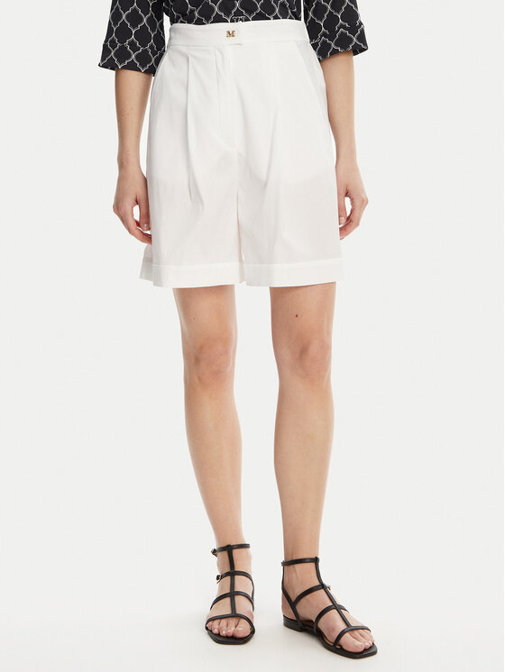 Max Mara Beachwear Бермуди Sultano 2516141019 Бял Relaxed Fit за Жени цена