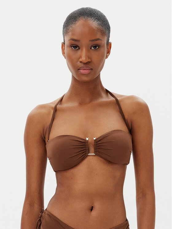 Max Mara Beachwear Горнище на бански Amelia 2516821199 Кафяв за Жени цена