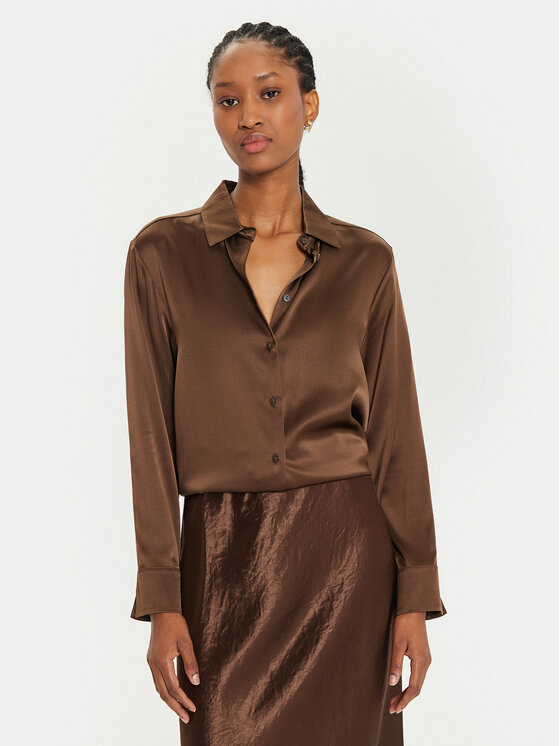 Max Mara Leisure Риза Finire 2426116018 Кафяв Regular Fit за Жени цена