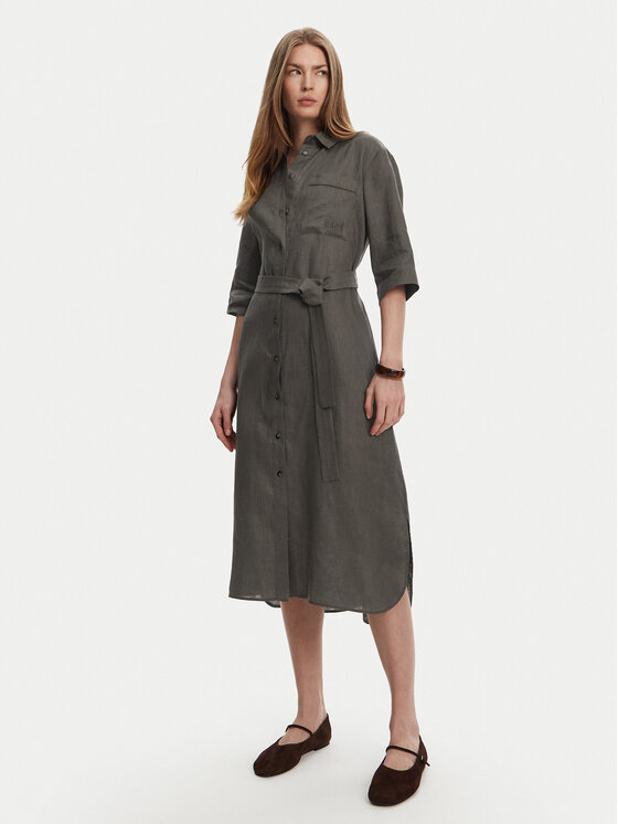 Max Mara Рокля тип риза Salute 2516221028 Зелен Regular Fit за Жени цена