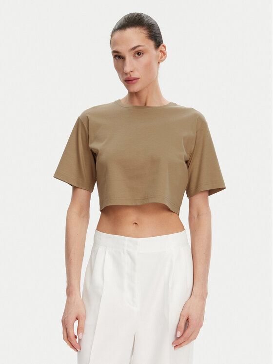 Max Mara Тишърт 2516941098650 Кафяв Regular Fit за Жени цена