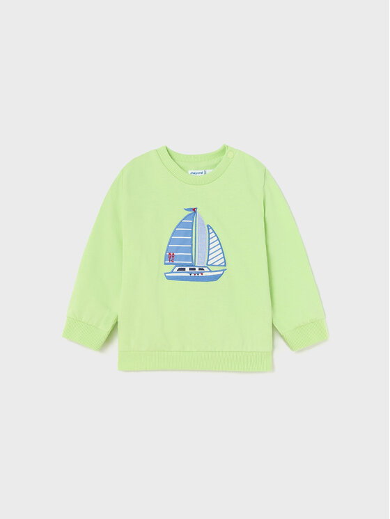 Mayoral Суитшърт 1414 Зелен Regular Fit за Момчета цена