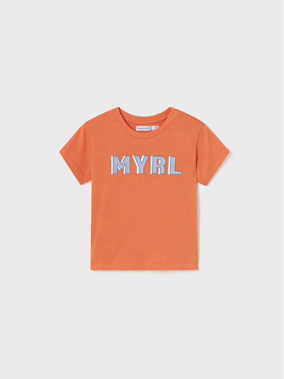 Mayoral Тишърт 106 Оранжев Regular Fit за Момчета цена
