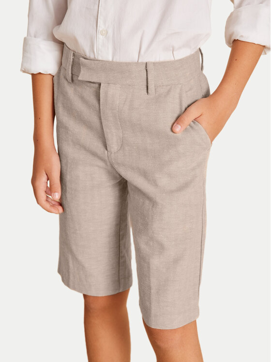Mayoral Шорти от плат 6202 Бежов Regular Fit за Момчета цена