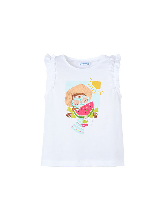 Mayoral топ 3021 Бял Regular Fit за Момичета цена