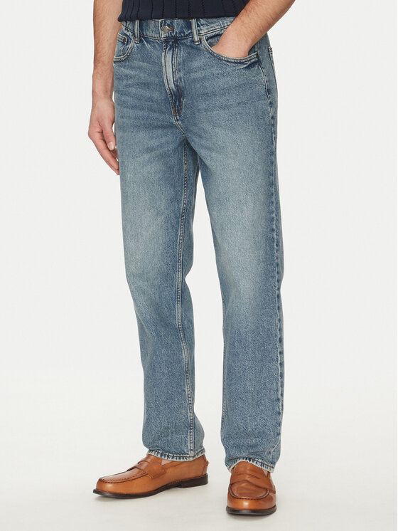 Michael Kors Дънки CS5900KHP3 Син Straight Fit за Мъже цена