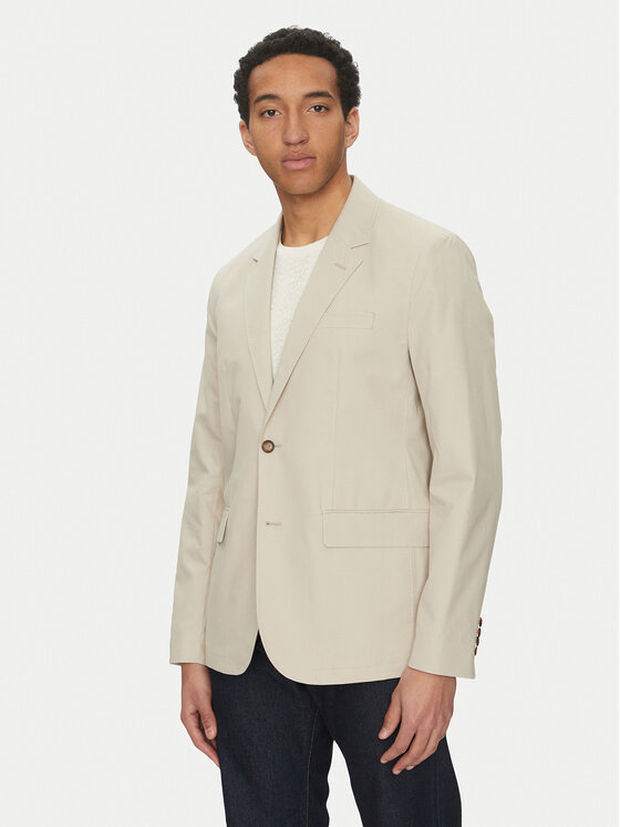 Michael Kors Сако CS5100THC2 Бежов Slim Fit за Мъже цена