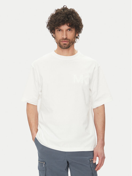 Michael Kors Тишърт CS552HY1V2 Бял Regular Fit за Мъже цена