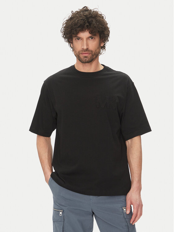 Michael Kors Тишърт CS552HY1V2 Черен Regular Fit за Мъже цена