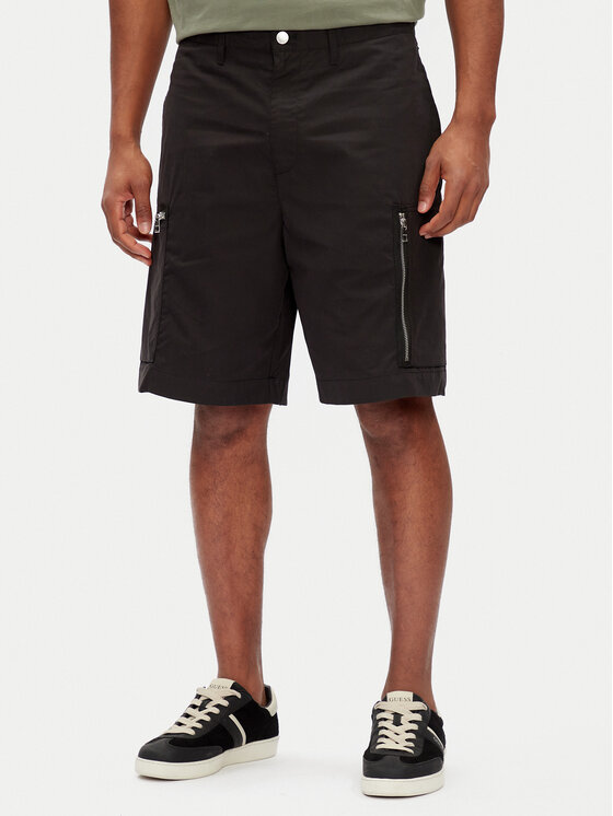 Michael Kors Шорти от плат CS5304THC2 Черен Regular Fit за Мъже цена
