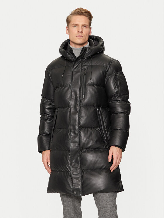 Milestone Кожено яке Piero 431040 20740 Черен Regular Fit за Мъже цена