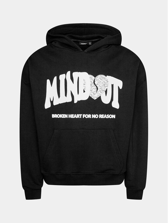 Mindout Суитшърт Broken Heart Черен Boxy Fit за Унисекс цена