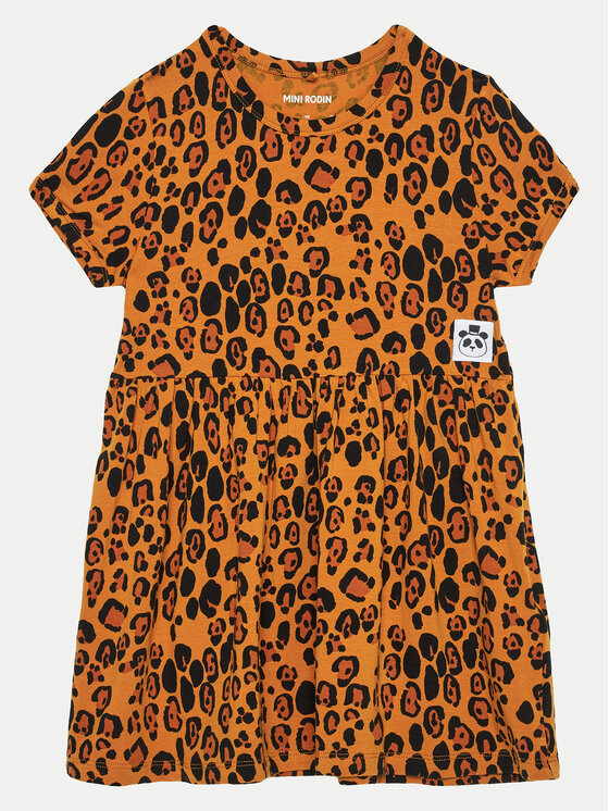 Mini Rodini Ежедневна рокля Basic Leopard 1000008213 Кафяв Regular Fit за Момичета цена