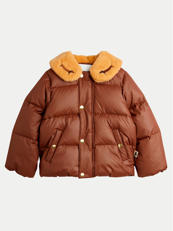 Mini Rodini Пухено яке 2471013316 Кафяв Regular Fit за Бебета цена