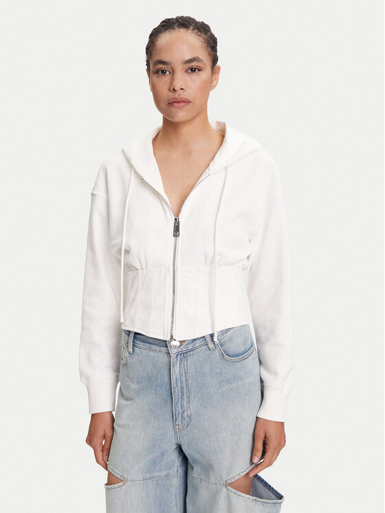 Miss Sixty Суитшърт 6S1TJ57300 Бял Loose Fit за Жени цена