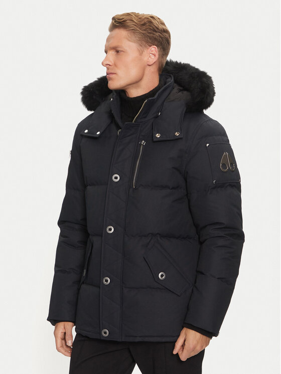 Moose Knuckles Пухено яке Original 3Q Neoshear M32MJ128SX Тъмносин Slim Fit за Мъже цена