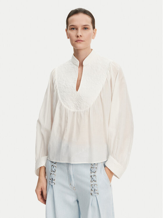 Munthe Блуза Frantz 251100525130 Екрю Loose Fit за Жени цена
