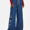 Munthe Дънки Obey 252141025203 Син Wide Leg за Жени цена