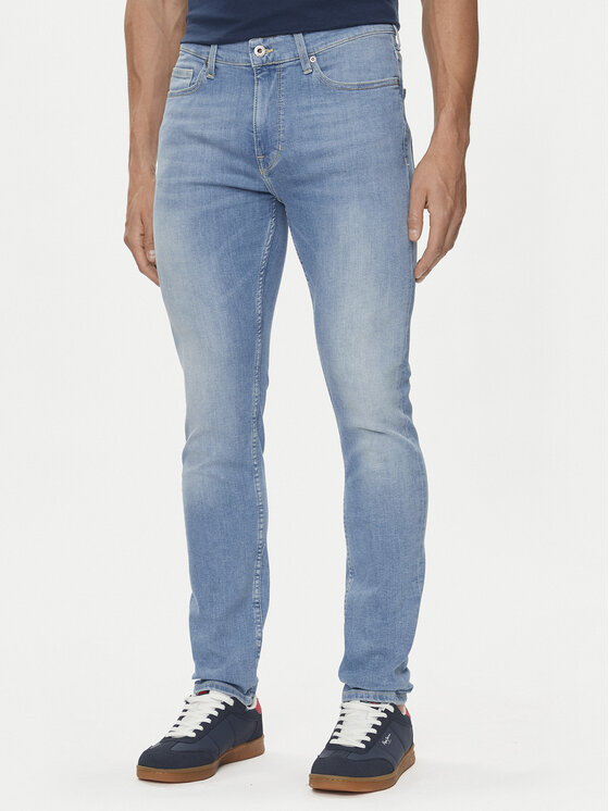 Mustang Дънки Frisco 1015116 Син Skinny Fit за Мъже цена